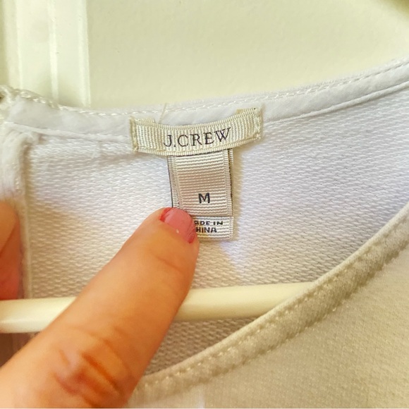 J. Crew gray and white fitted sweatshirt top, size M. - Picture 3 of 5